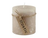 Kerze Rustic, Ø 7 x 7,5 cm (taupe)