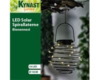 Solarleuchte Bienennest, 18 LED, Ø 15 cm (schwarz)