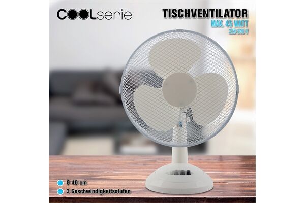  Tischventilator, 3 Stufen, 45 W, Ø 40 cm