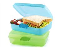 Vorratsdose mit Trennfach PP, 7x21x16 cm, BPA-frei