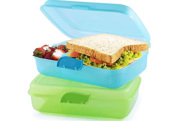  Vorratsdose mit Trennfach PP, 7x21x16 cm, BPA-frei