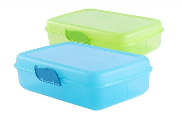  Vorratsdose mit Trennfach PP, 7x21x16 cm, BPA-frei