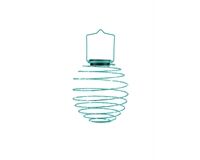 LED Spiral Laterne,12 cm, 2er Set (blau)
