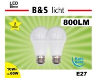 LED-Lampe, 2er-Set, 10 W, A60, E27