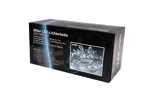  Lichterkette LED, KW, 60 m