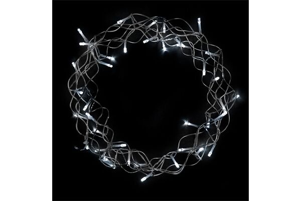  Metallkranz Grobmaschig, 40 LEDs KW, Ø 30 cm