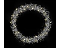 Metallkranz Feinmaschig, 40 LEDs WW, Ø 30 cm (silber)