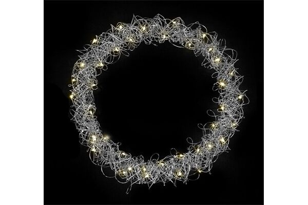  Metallkranz Feinmaschig, 40 LEDs WW, Ø 30 cm