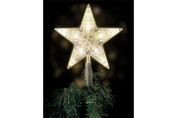  Weihnachtsbaum Spitze Stern, 20 LEDs, 18 x 22 cm