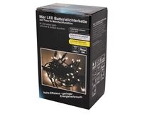 Lichterkette, Timer, Batterie, 96 LEDs, 7 m WW