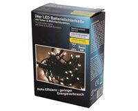 Lichterkette 24 LEDs, mit Batterie/ Timer, WW