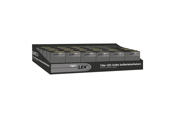  Lichterkette, Batterie, 10 LEDs, WW, 1,2 m