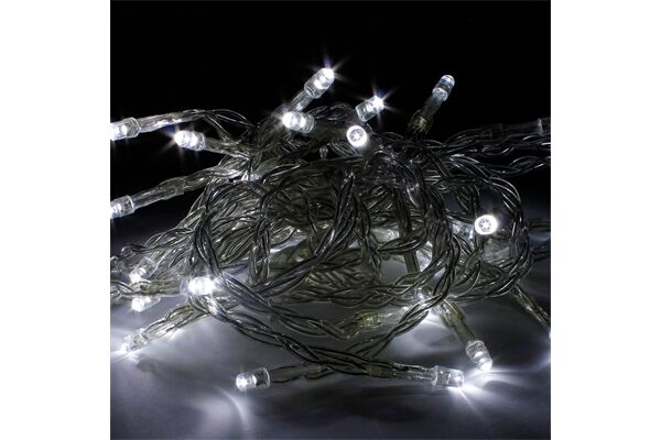  Lichterkette, 50 LEDs, KW, Batterie/Timer, 7,55 m