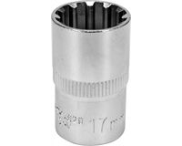 Steckschlüssel Spline 1/2", SW 17 mm