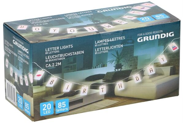 Grundig Leuchtbuchstaben 20 LED, 85 Buchstaben