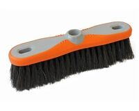 Zimmerbesen, Kunststoffkörper, 2-K, Haarmischung (grau/orange)