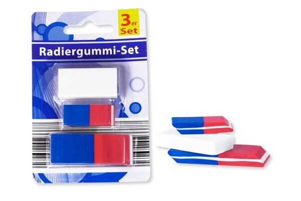  Radiergummi, 3er-Set