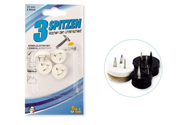  Filzgleiter, dreipunkt Nagel