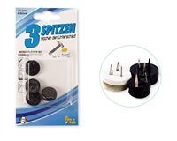 Filzgleiter, dreipunkt Nagel (schwarz)