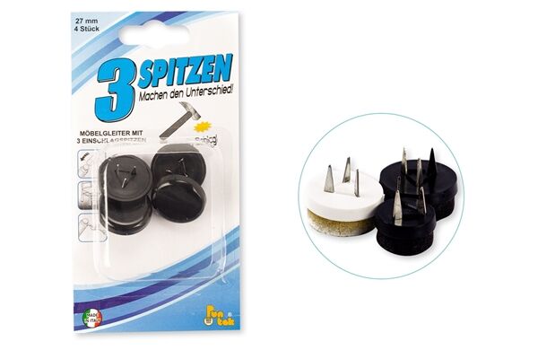  Filzgleiter, dreipunkt Nagel