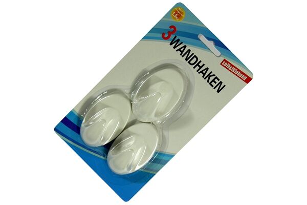  Wandhaken selbstklebend 3er Set, groß