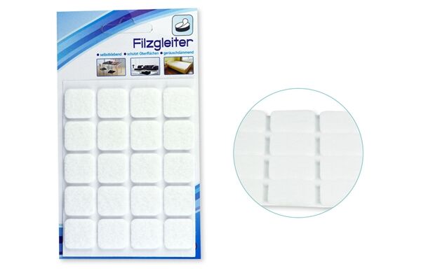  Moebel-/Filzgleiter, quadrat, 2,5 cm