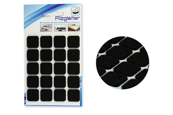  Moebel-/Filzgleiter, quadrat, 2,5 cm