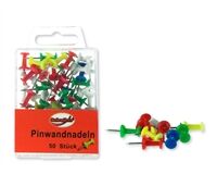 Pinnwandnadeln, 50 St. (bunt)