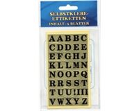 Etiketten Buchstaben 12x13 mm, 5 Blätter (schwarz)