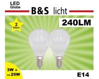 LED-Mini-Globe, 2er Set, 3W, G45, E14