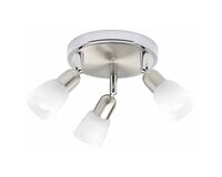 Spotrondell Sofia 3-flammig, Ø 20 x 10 cm (silber/weiß)