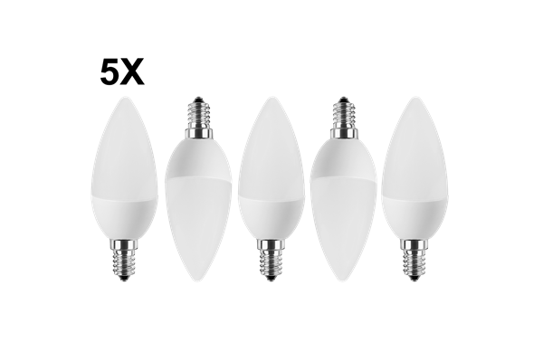  LED-SMD-Kerzenform, 5er-Pack