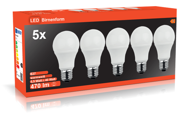 LED-SMD-Lampe, 5er-Pack