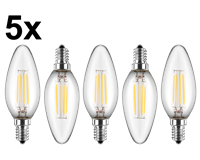 LED-Kerzenform C35, 5er-Pack
