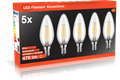  LED-Kerzenform C35, 5er-Pack