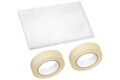  3 tlg. Abdeck-Set mit Folie 4 x 5 m, Flachkrepp