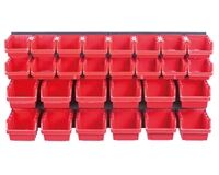 Stapelbox Wandregal, Lagersystem, 28 St. (rot)