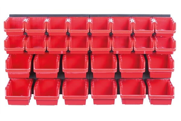  Stapelbox Wandregal, Lagersystem, 28 St.