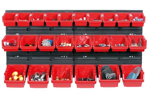  Stapelbox Wandregal, Lagersystem, 24 St.