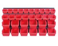 Stapelbox Wandregal, Lagersystem, 30 St. (rot)