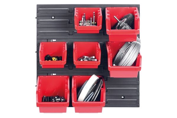  Stapelbox Wandregal, Lagersystem, 7 St.