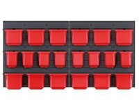 Stapelbox Wandregal, Lagersystem, 20 St. (rot)