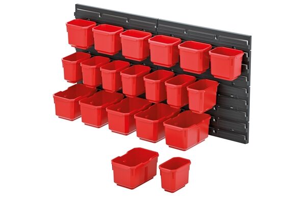  Stapelbox Wandregal, Lagersystem, 20 St.