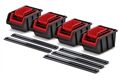  Stapelbox 19er-Set, 3 Wandleisten, 58x23,5x13 cm