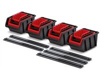 Stapelbox 19er-Set, 3 Wandleisten, 58x23,5x13 cm