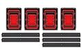  Stapelbox 19er-Set, 3 Wandleisten, 58x23,5x13 cm