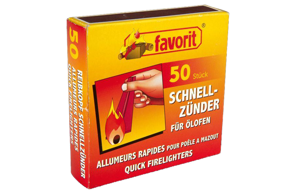 Schnellanzünder mit Reibkopf, 50 Stk.