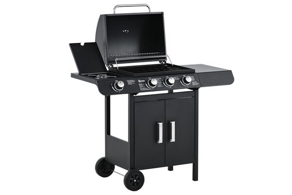  Outsunny® Gasgrill BBQ Grillwagen