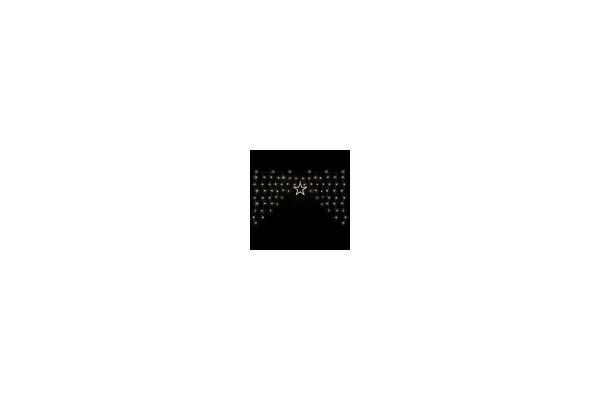  Lichtervorhang 90 LEDs mit Stern, WW