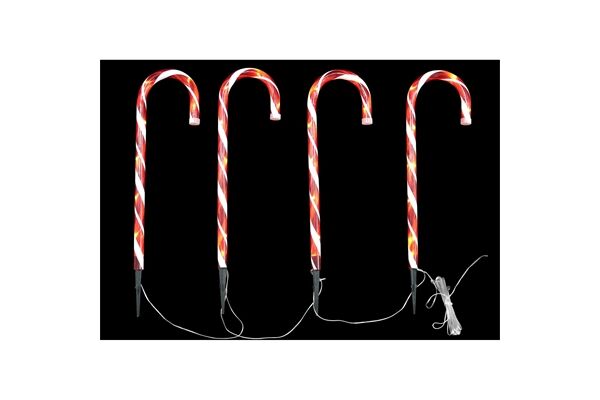  LED-Zuckerstangen-Set mit Timer, 4 tlg.
